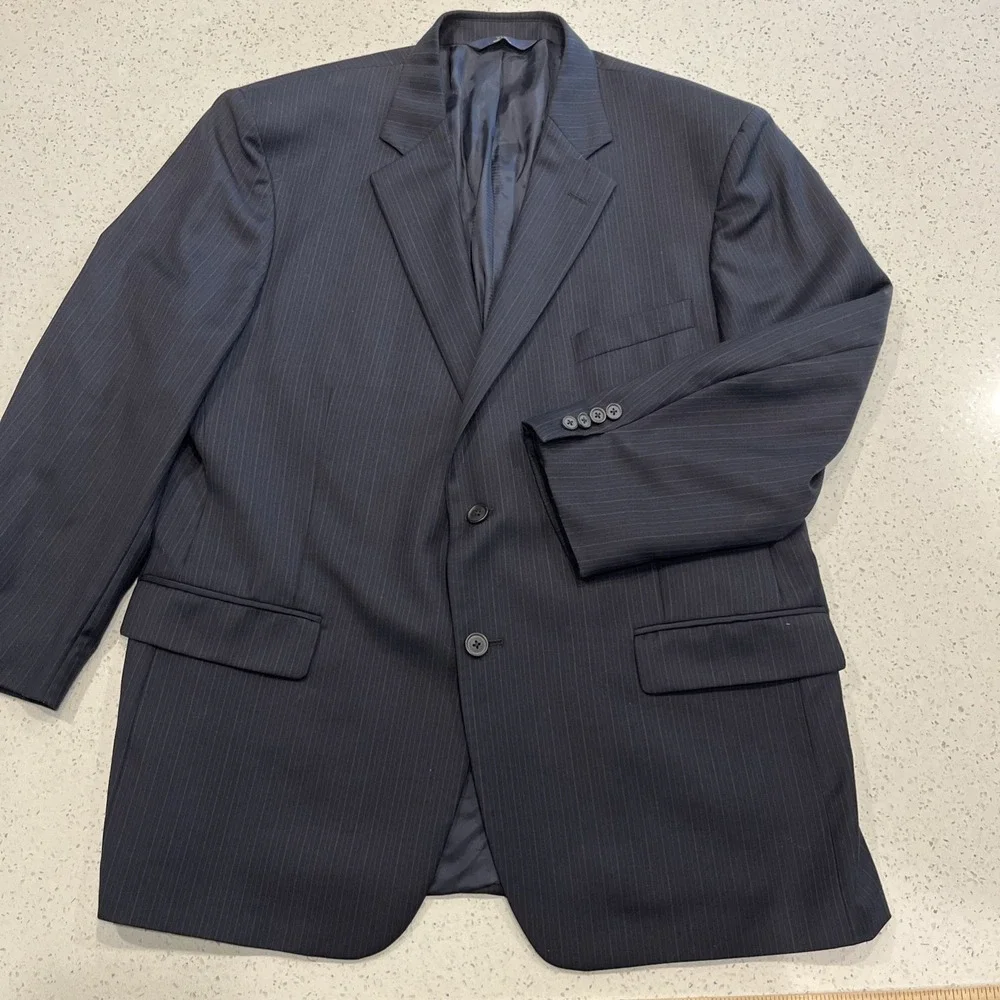 Brooks Brothers 346 Blazer 46R Adult Blue Madison Fit Striped Suit Jacket Mens